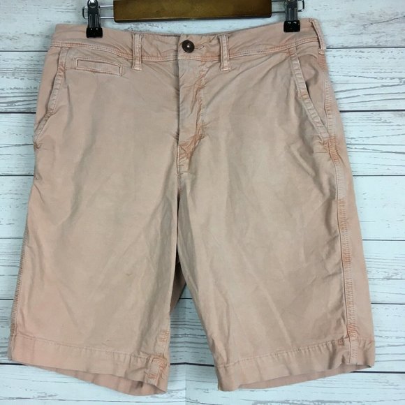 American Eagle Mens Shorts 29 AE Pale Pink Dusty Faded Next Level Flex Stretch - Picture 2 of 12